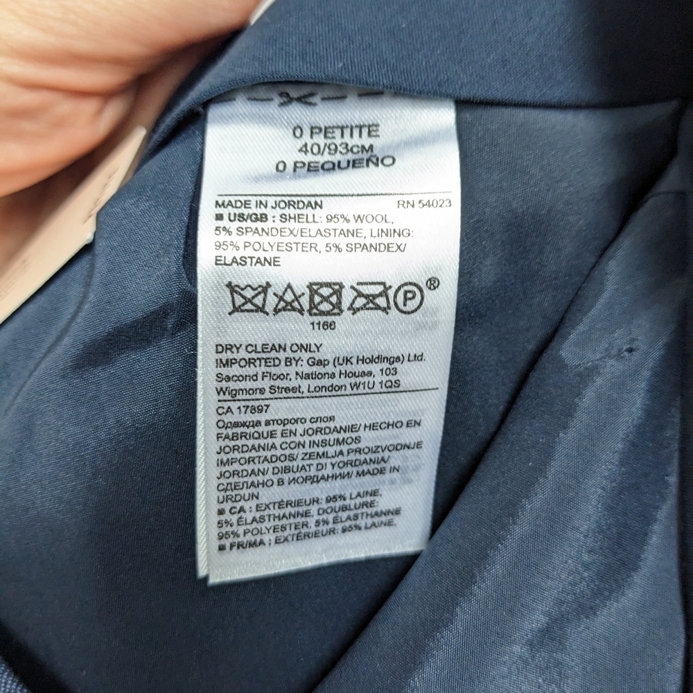 Banana Republic Ryan slim wool blend pants size 0P - Picture 14 of 14
